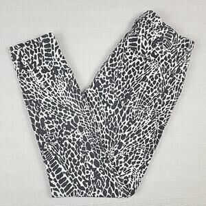 Frame Le High Skinny Abstract Animal Print Black and White Denim Jeans‎ 28